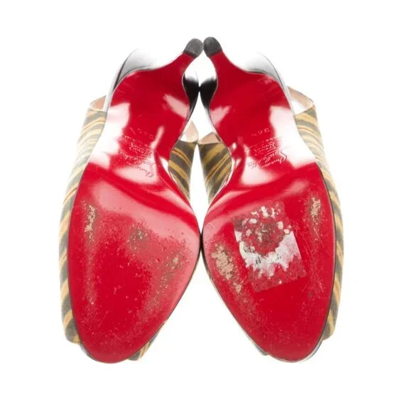 Christian Louboutin Striped Heels - Picture 5 of 7